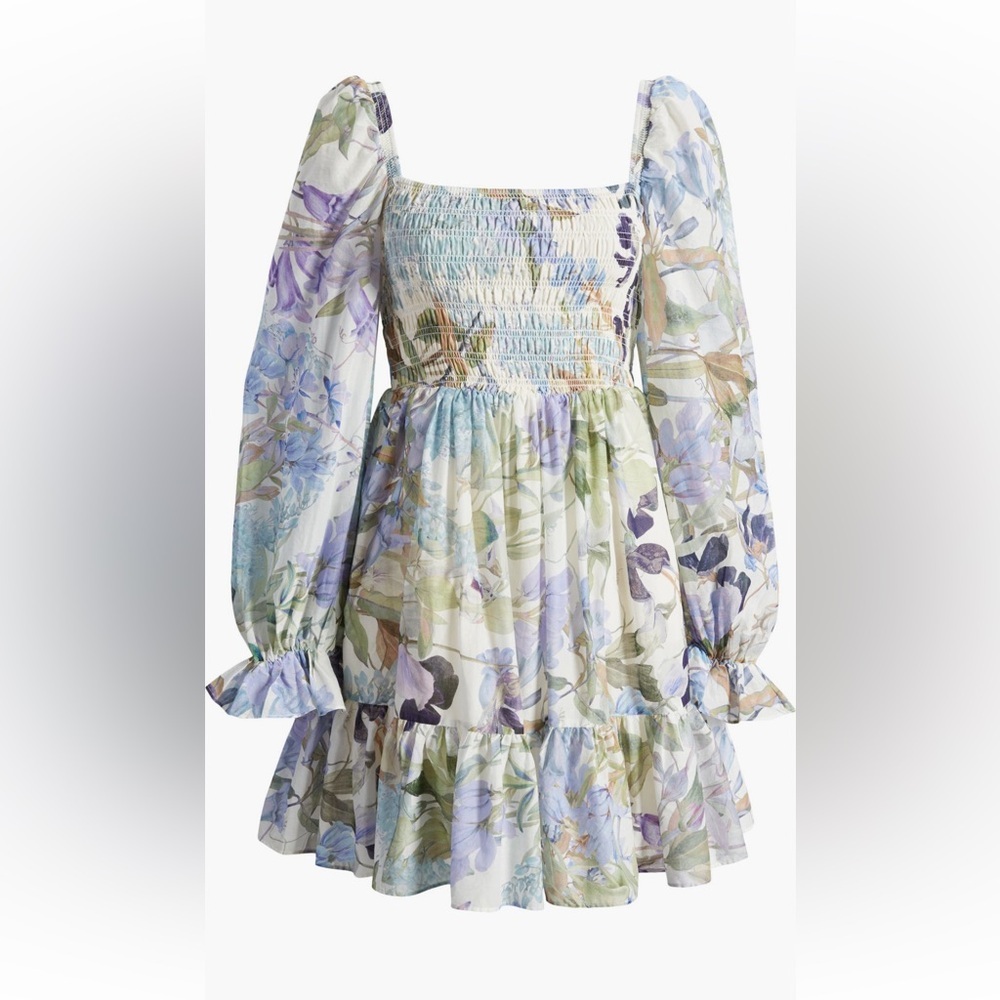 & Other Stories Floral Long Sleeve cotton Dress NWT - Picture 2 of 5